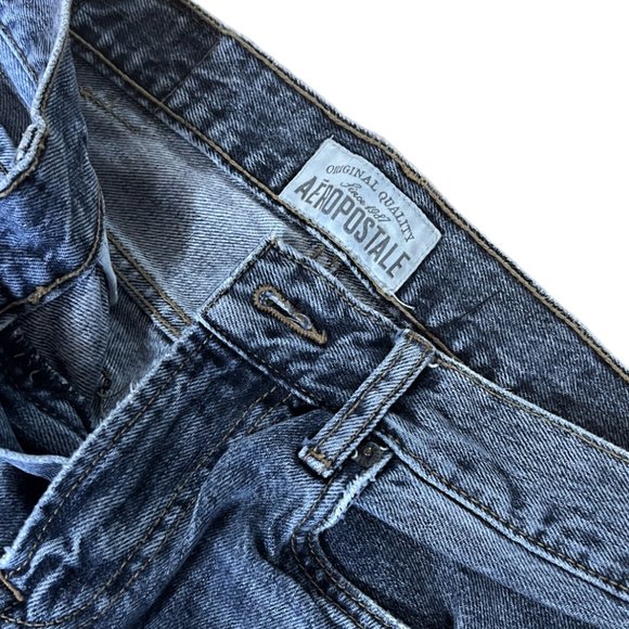 Vintage Women's Aeropostale 100% Cotton Blue Denim Slim Boot Cut Jeans, Sz 27/28 - Picture 5 of 9
